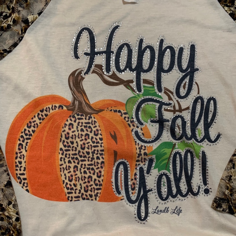 Women’s burn out shirt with Fall decor and cheetah